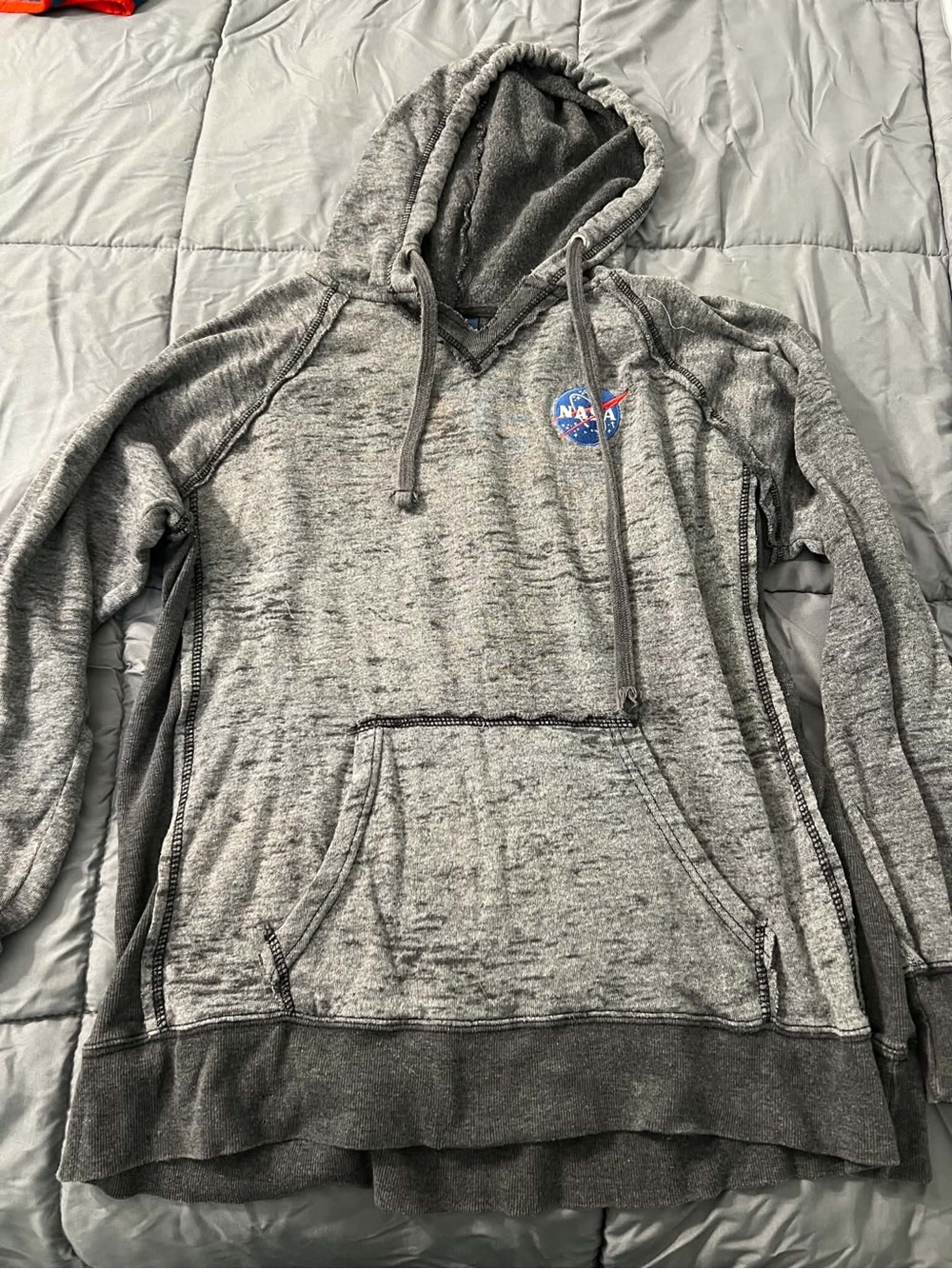 MV Sport Gray Hoodie with NASA Patch